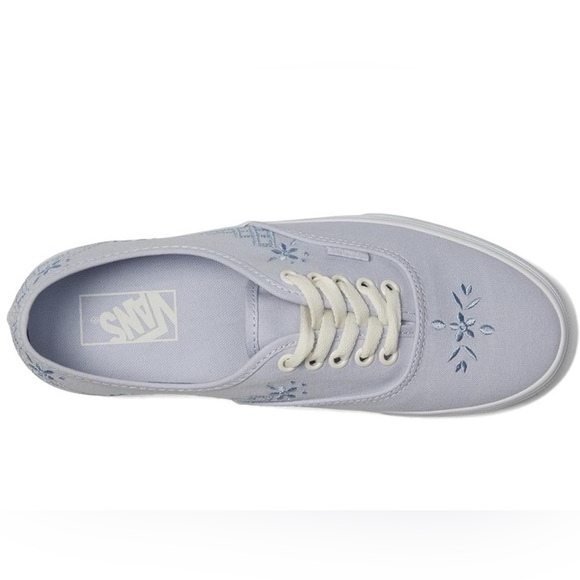 Vans Women's Dusty Blue Embroidered Sneakers cottage-core 6.5 new no box - Picture 1 of 7
